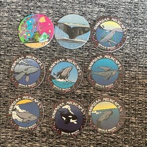 Hawaii and Whale POG Milk Caps